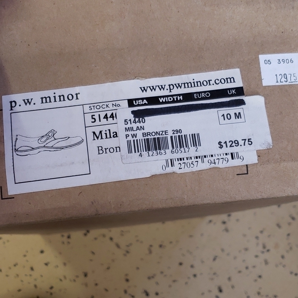 P.w. minor women's shoes Milan bronze size 10M new but with flaws - Picture 8 of 8